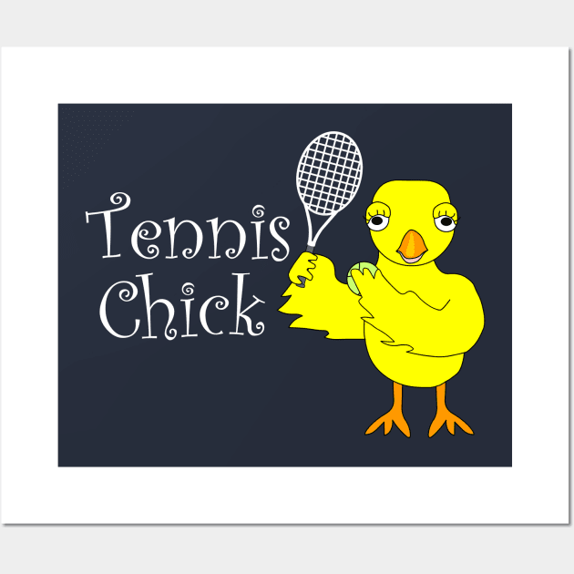 Tennis Chick Text Wall Art by Barthol Graphics